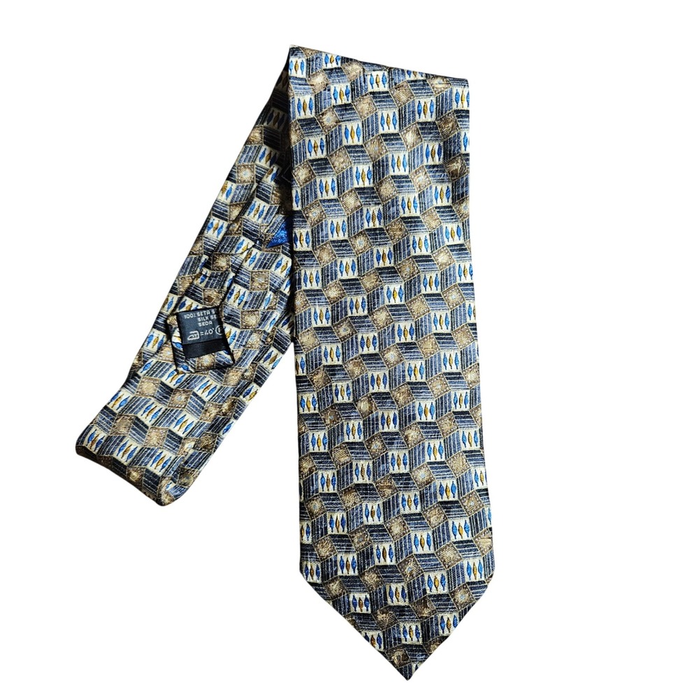 Ermenegildo Zegna Silk Jacquard Tie M. Penner Necktie Quiet Luxury Retro Classic